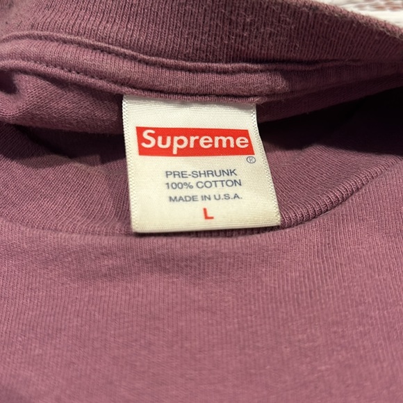 Supreme Stack Tee ‘Plum’. Released 8/9/2021. Size-Large. Pre Owned/worn gently - Picture 7 of 8
